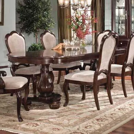 Double Pedestal Contemporary Dining Table